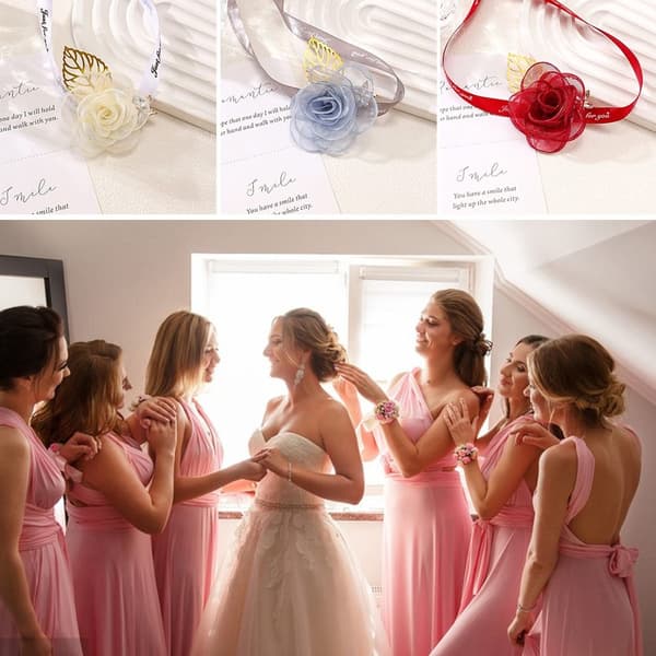 2ST Brud handled Blomma Rose Armband RÖTT Red