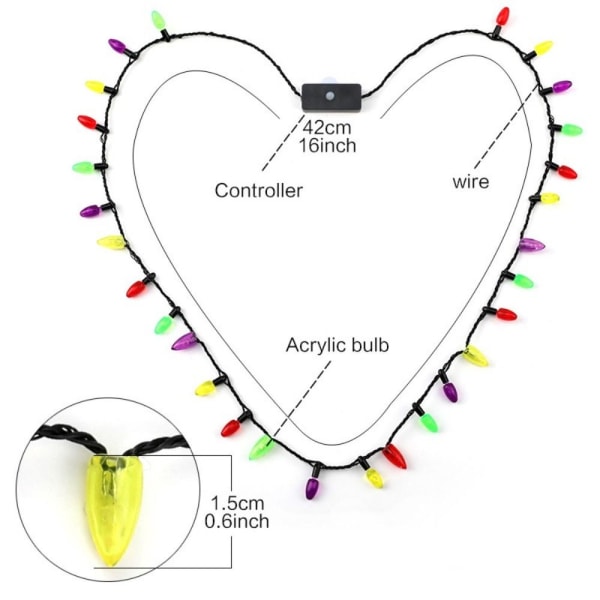 LED kaulakoru Christmas Lights Glow kaulakoru