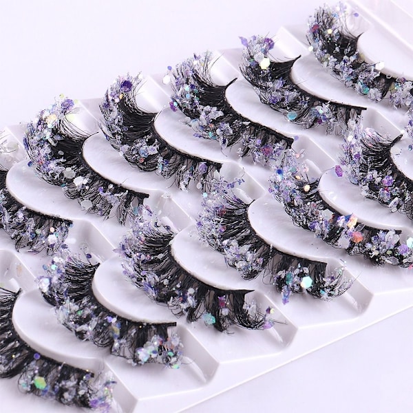 7 Par Glitter Lashes Night Luminous False Eyelashes NIGHT7-8 Night7-8