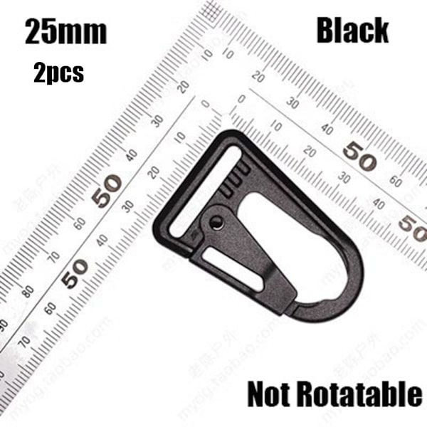 Ørnemunnspenne Ørnekrok SVART 25MMIKKE DREIERBAR IKKE Black 25mmNot Rotatable-Not Rotatable