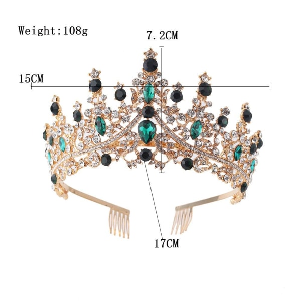 Syntymäpäivä Tiara Crowns tekojalokivi Queen Crown CHAMPAGNE Champagne