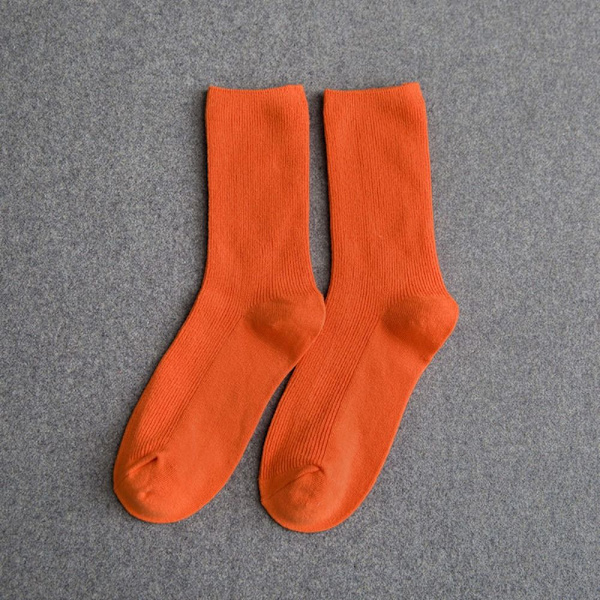 Medium Tube Socks Harajuku Pile Socks ORANGE orange