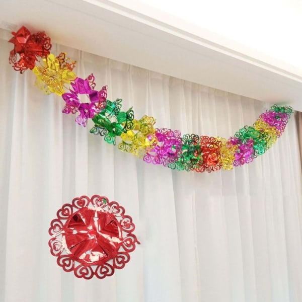 2/4/8 st metallfolie girland takkrans C-3M 2ST C-3M 2ST C-3m 2Pcs