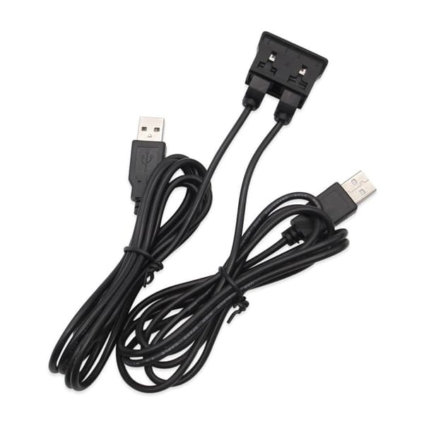 Dubbel USB gränssnittspanel Laddningsförlängningskabelkabeladapter 150cm