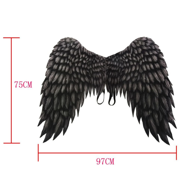 Angel Wings Feather Wings MUSTA black