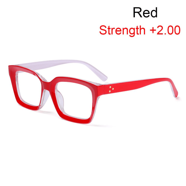 Lesebriller Presbyopia Briller RØD STYRKE +2,00 red Strength +2.00-Strength +2.00