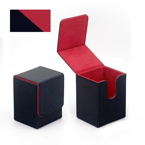 Spil MTG Trading Card Holder Deck Box SORT RØD SORT RØD Black Red
