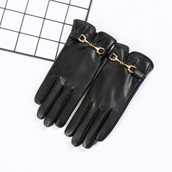 PU Læder Handsker Kørehandsker SORT black 3ee9 | black | Fyndiq