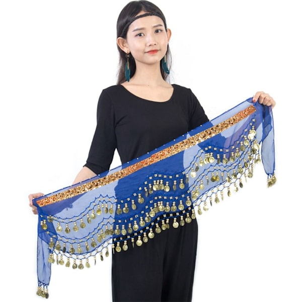 Mavedansebælte Hoftetørklæde ROYAL BLUE Royal blue