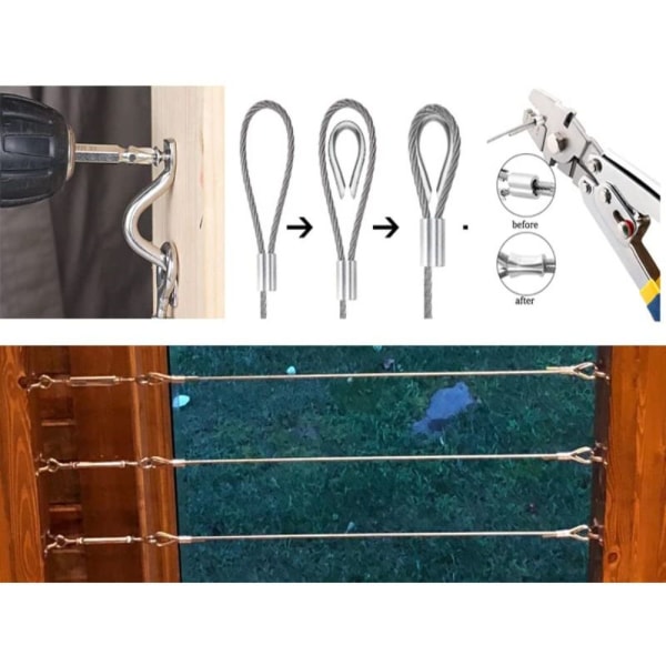 Wire Rope Kit Turnbuckle Wire Strammer Kit Globe String Light