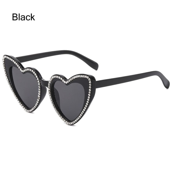 Diamond Heart Solbriller Hjerteformede Solbriller SORT Black