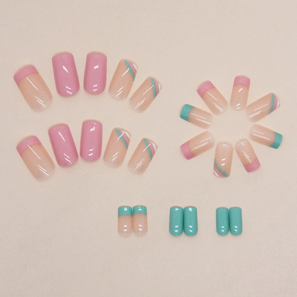 Franska Fake Nails False Nail Press på naglar