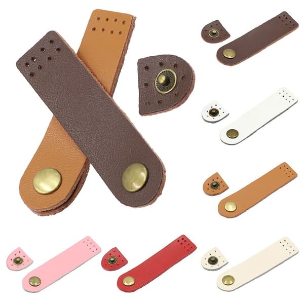 Läderväska Spänne Plånbok Hasp VIT 5ST 5ST white 5PCS-5PCS