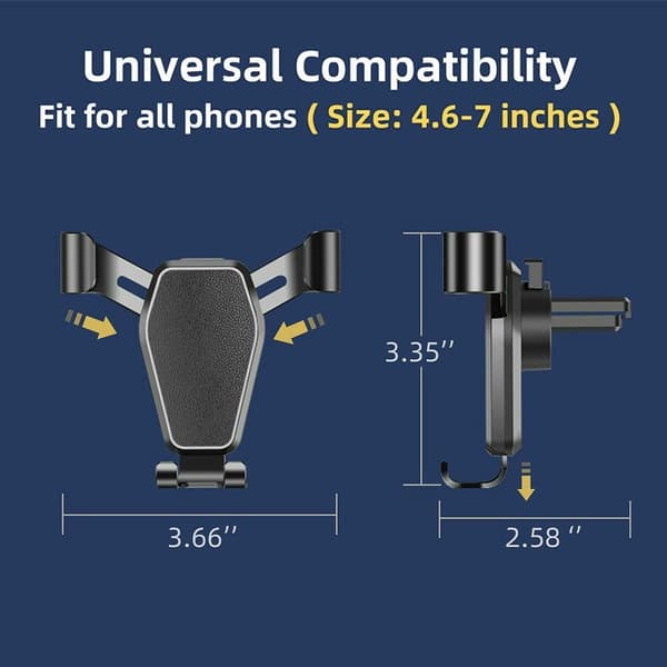 Biltelefonhållare Luftventil Gravity Stativ Bärbar
