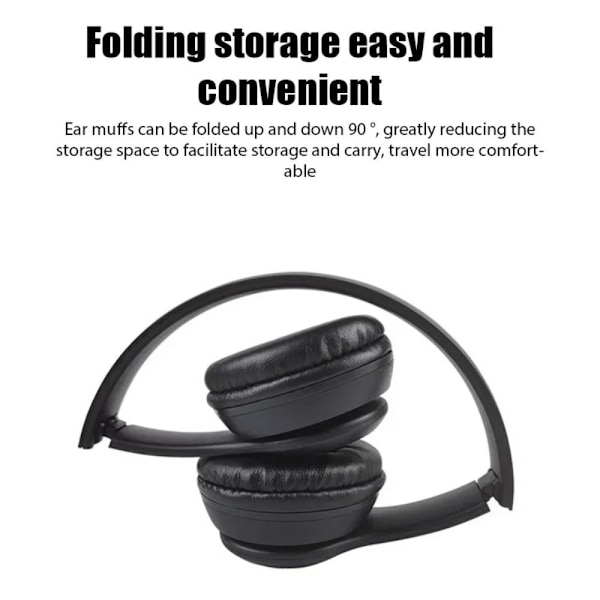 Bluetooth -hörlurar hopfällbara headset VIT white