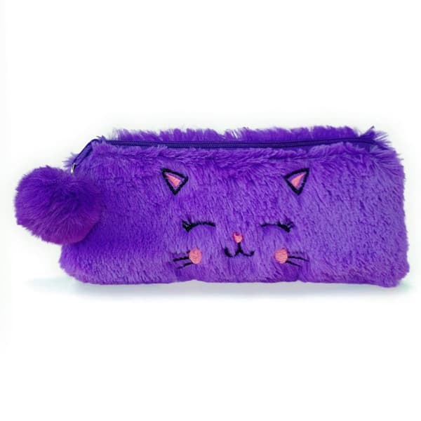 Plysch Kitten Case Pennväska BLÅ Blue