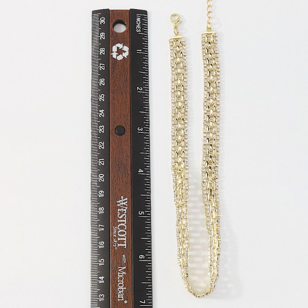 Choker Halskjede Clavicle Link Chain GULL gold