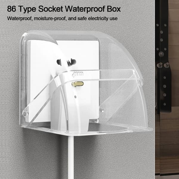 Bryter Beskyttelsesdeksel Stikkontakt Vanntett boks HVIT TYPE2 TYPE2 white type2-type2