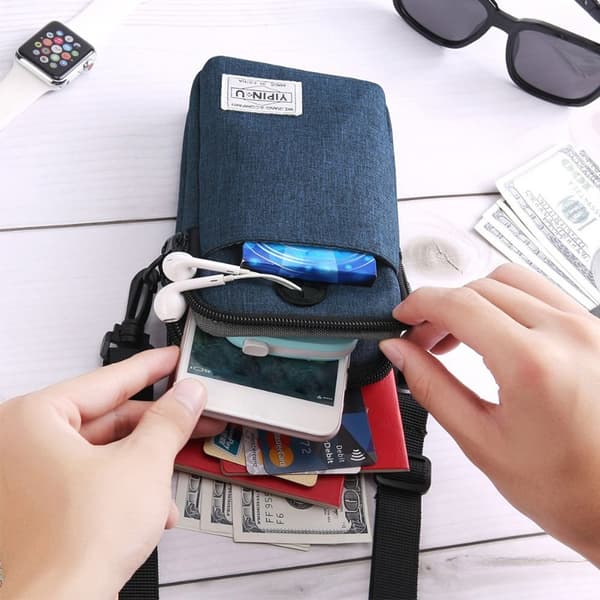 RFID Pas ID Taske Dokumentpung SORT black