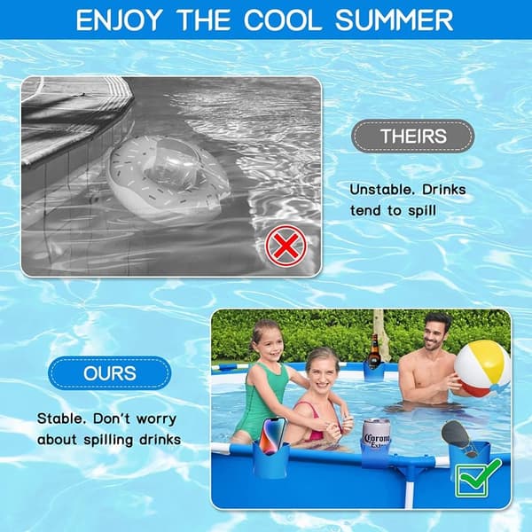 Poolside kopholdere Ophæng Container 2STK 2STK 2pcs