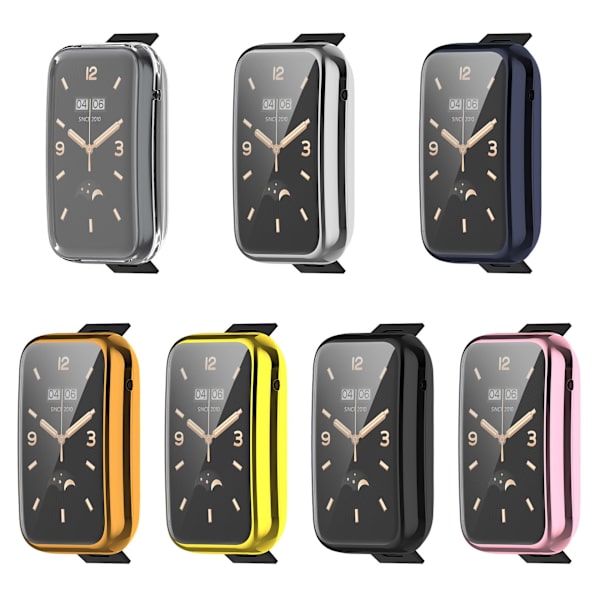till Xiaomi Mi Band 7 Pro Soft TPU Cover Skärmskydd silver