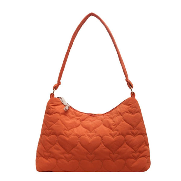 Skuldertasker Quiltet mulepose ORANGE orange