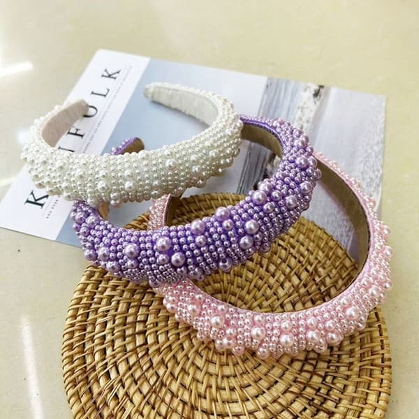 Pearl Headbands Morsiussanka HARMAA Grey