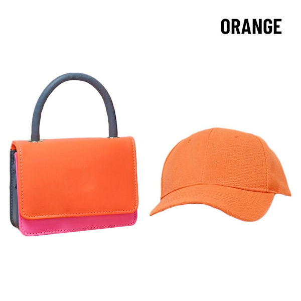 Crossbody-veske og hattedress håndveske ORANGE orange