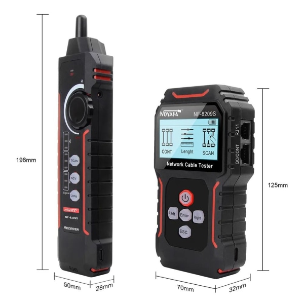 Network Cable Tracker Lan Mål Tester Wiremap Tester