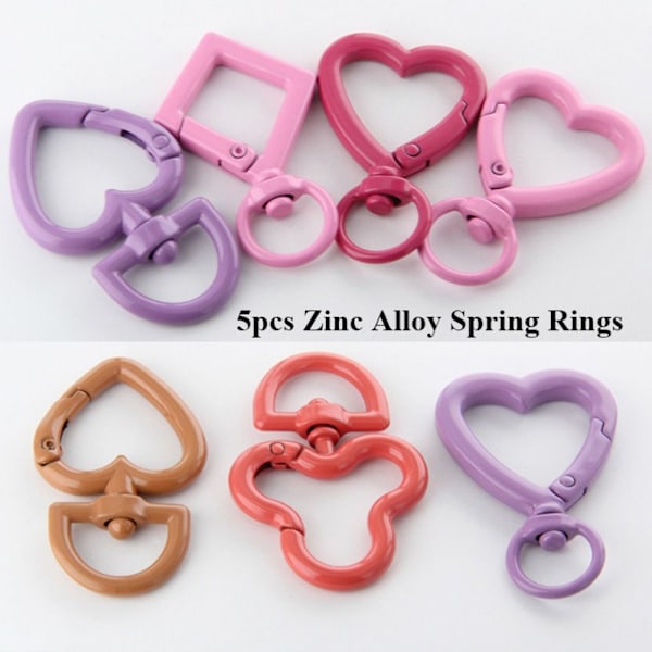 5 stk Spring Ring Spænder Punge Håndtasker Karabinhage 10 10 10