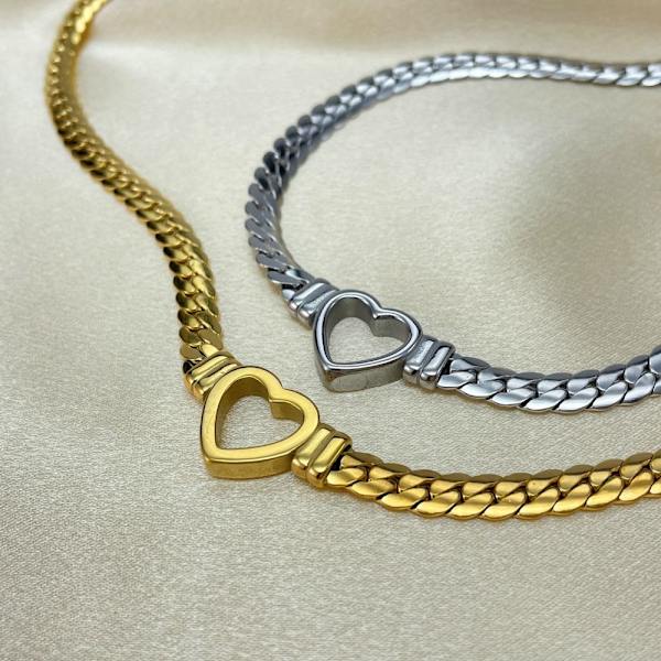 Kvinder Halskæde Cuban Link Chain GULD gold