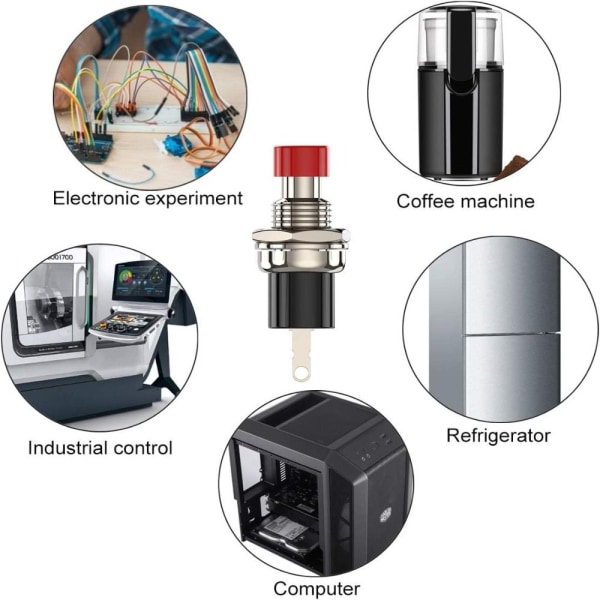10 kpl Mini Push Button Switch Momentary Switches EI NO NO
