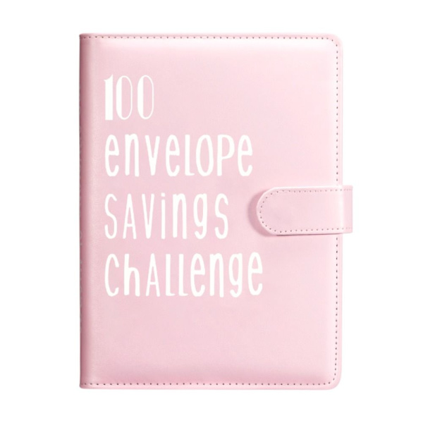 100 Days Envelope Challenge Binder Säästökirja MUSTA black