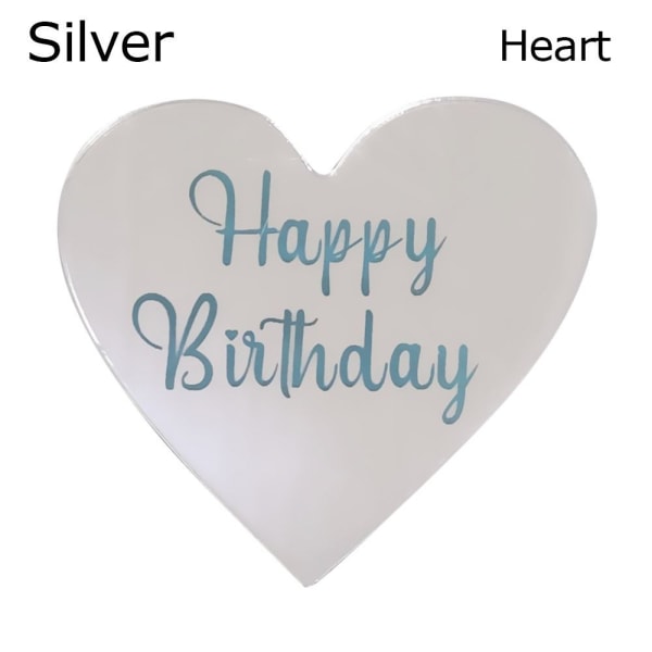 10 kpl Cake Top Flag Cupcake Topper SILVER HEART HEART Silver Heart-Heart
