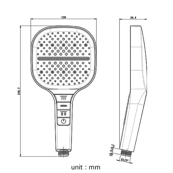 Dusjhode Vannbesparende sprinkler HVIT white