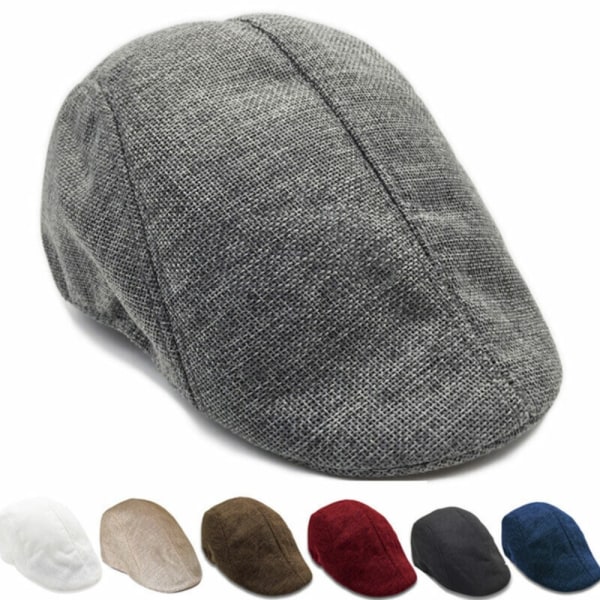 Golf Driving Hat Herr Flat Cap BLÅ blue