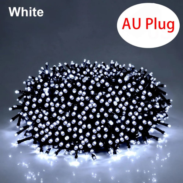 1 Stk LED Strengelys Jule Dekor Lys AU STIK-HVID AU AU Plug-White