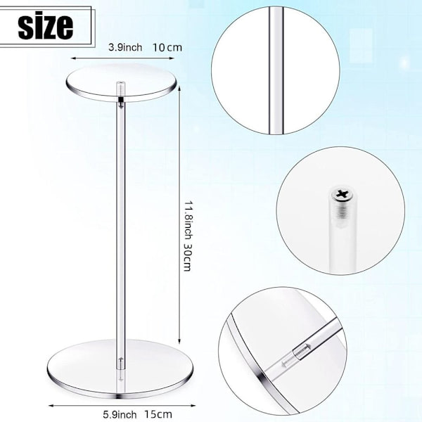 Hatteparykk Display Stativ Cap Organizer Støttestativ 40CM 40cm