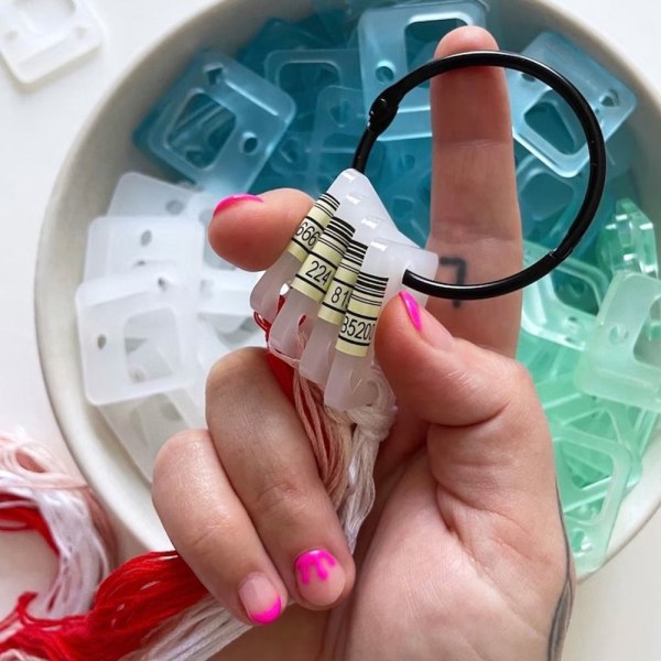 Broderi Floss Organize Akryl Viklebrett HVIT White
