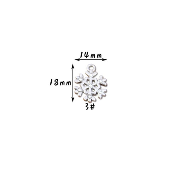 20 stk Christmas Snowflake Anheng Charms Xmas Theme Charms