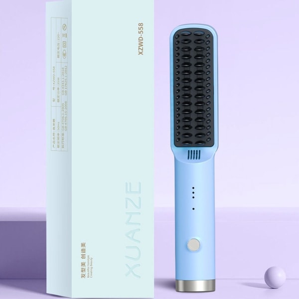 Udglatning Curling Brush Hair Hot Comb LILLA US US purple US-US