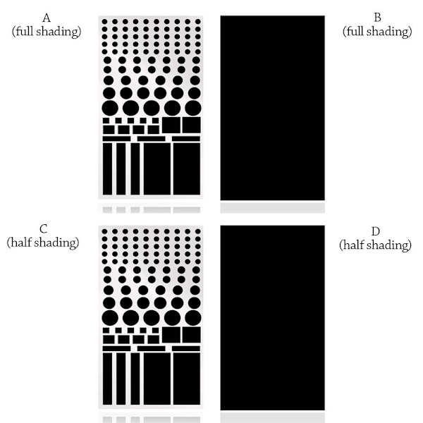 4 STK Auto-klistermærker Blackout-klistermærker 4 STK(HALV SHADING) D(HALV 4PCSD(half shading)