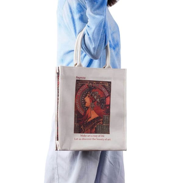 Skulder-lerretsveske Large Tote E E E