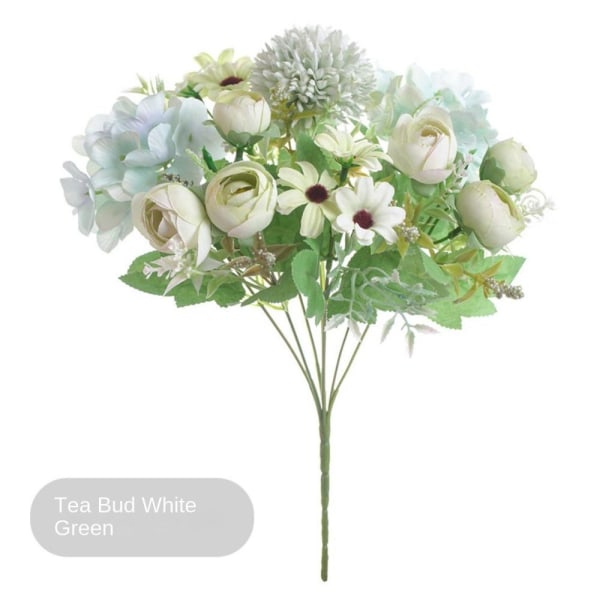 Simulera konstgjorda blommor Konstgjord blomma VIT GRÖN VIT White Green