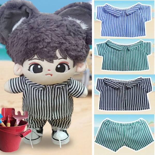 Doll Beach Casual Wear Dukketøj GRØN SKJORTE SKJORTE Green Shirt-Shirt