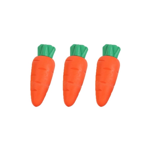 3stk Fruit Eraser Cartoon GULROT GULROT carrot