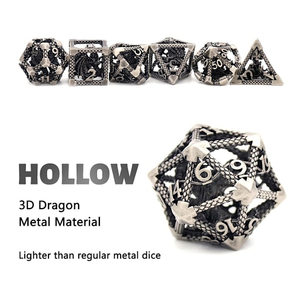 7st DND Metal Dice Set Game Dice 04 04 04