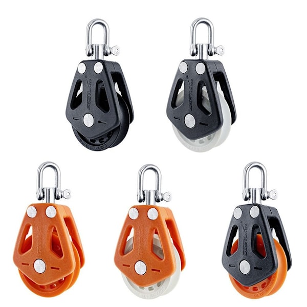 Rustfritt stål Remskive Enkelthjul Svingbar ORANGE&WHITE Orange&White
