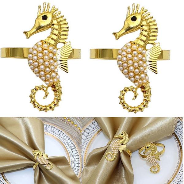2/4 stk Seahorse Serviettringer Munnring 2STK 2STK 2PCS