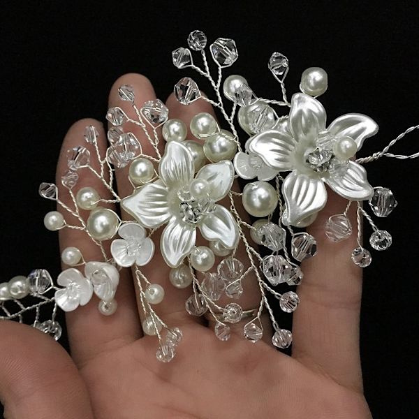 Kristall Pannband Rhinestone Hårband SILVER silver